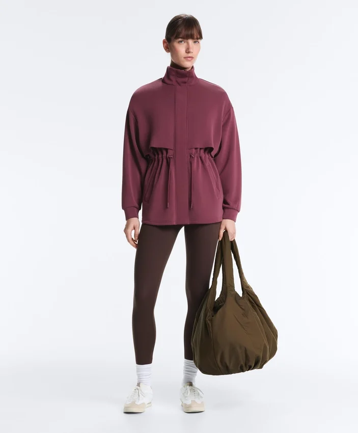 Chaqueta larga Soft Touch con modal y bolsillos Chaqueta larga Soft Touch con modal y bolsillos