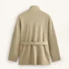 Chaqueta larga Soft Touch con modal y cinturón