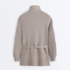 Chaqueta larga tipo corsé con cinturón de modal Soft Touch Chaqueta larga tipo corsé con cinturón de modal Soft Touch