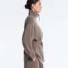 Chaqueta larga tipo corsé con cinturón de modal Soft Touch