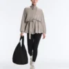 Chaqueta larga tipo corsé con cinturón de modal Soft Touch Chaqueta larga tipo corsé con cinturón de modal Soft Touch