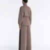 Chaqueta larga tipo corsé con cinturón de modal Soft Touch