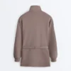 Chaqueta larga tipo corsé con cinturón de modal Soft Touch