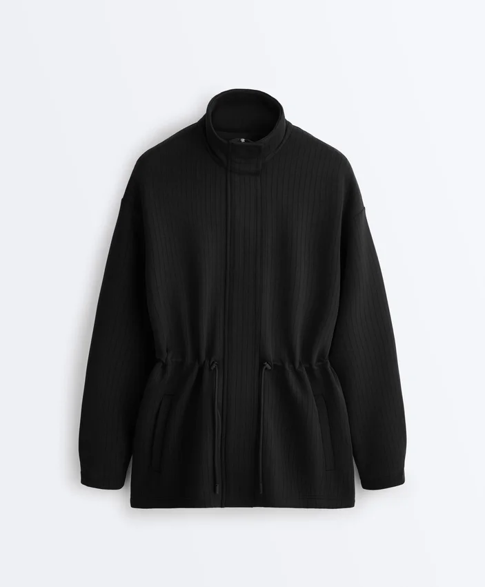 Chaqueta larga tipo utilitaria con modal Soft Touch Chaqueta larga tipo utilitaria con modal Soft Touch