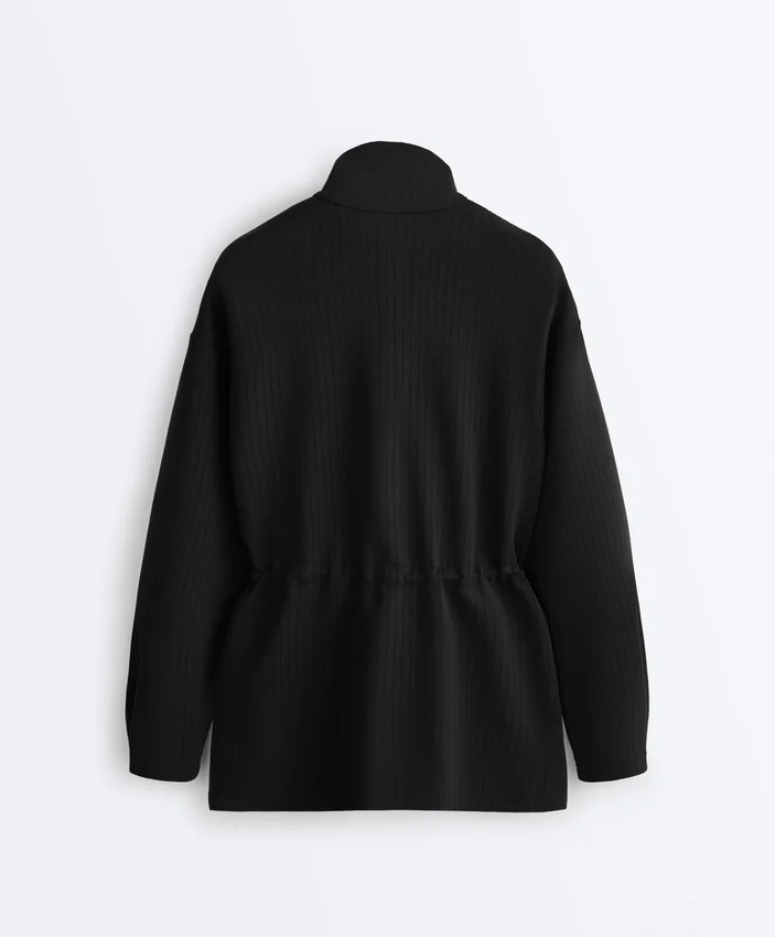 Chaqueta larga tipo utilitaria con modal Soft Touch Chaqueta larga tipo utilitaria con modal Soft Touch