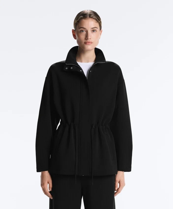 Chaqueta larga tipo utilitaria con modal Soft Touch Chaqueta larga tipo utilitaria con modal Soft Touch