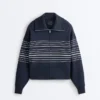 Chaqueta marinera a rayas Soft Touch con modal Chaqueta marinera a rayas Soft Touch con modal