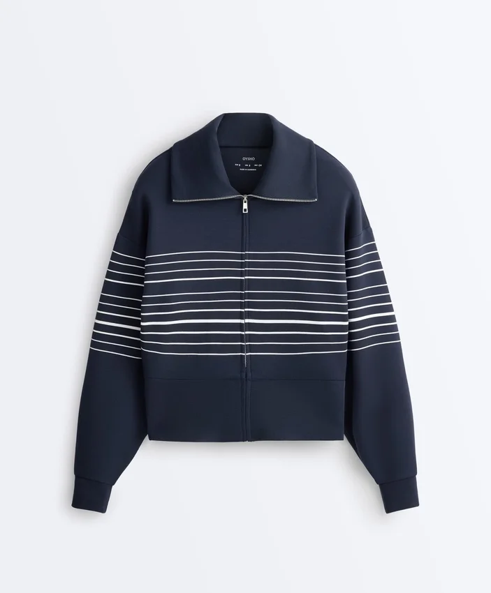 Chaqueta marinera a rayas Soft Touch con modal Chaqueta marinera a rayas Soft Touch con modal