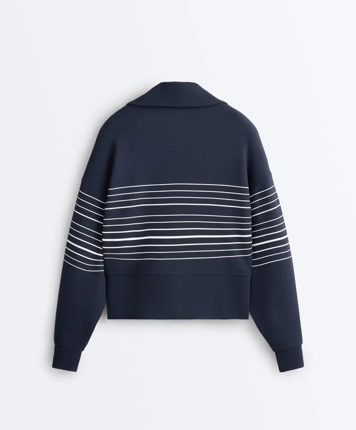 Chaqueta marinera a rayas Soft Touch con modal Chaqueta marinera a rayas Soft Touch con modal