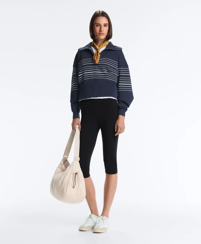 Chaqueta marinera a rayas Soft Touch con modal Chaqueta marinera a rayas Soft Touch con modal
