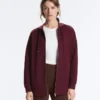 Chaqueta oversize con capucha de piqué de algodón