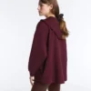 Chaqueta oversize con capucha de piqué de algodón