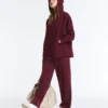 Chaqueta oversize con capucha de piqué de algodón