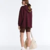 Chaqueta oversize con capucha de piqué de algodón