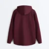 Chaqueta oversize con capucha de piqué de algodón
