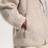 Chaqueta oversize de imitación de piel de oveja
