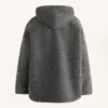 Chaqueta oversize de imitación de piel de oveja con capucha forrada de piel sintética Chaqueta oversize de imitación de piel de oveja con capucha forrada de piel sintética