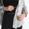 Chaqueta repelente al agua con efecto metálico Chaqueta repelente al agua con efecto metálico