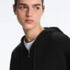 Chaqueta Soft Touch con capucha de tacto suave y modal Chaqueta Soft Touch con capucha de tacto suave y modal