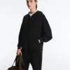 Chaqueta Soft Touch con capucha de tacto suave y modal Chaqueta Soft Touch con capucha de tacto suave y modal