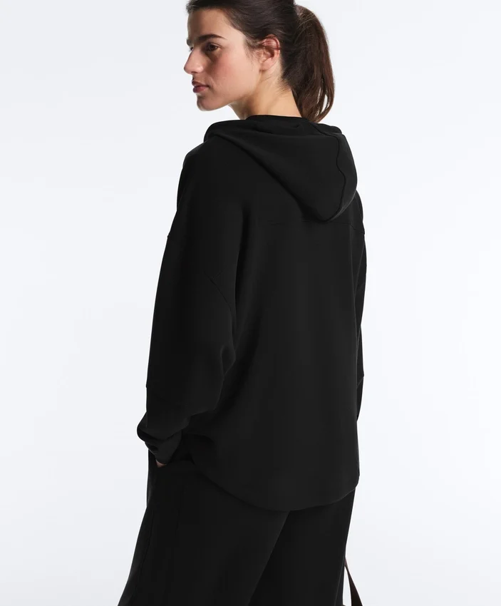 Chaqueta Soft Touch con capucha de tacto suave y modal Chaqueta Soft Touch con capucha de tacto suave y modal
