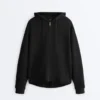 Chaqueta Soft Touch con capucha de tacto suave y modal Chaqueta Soft Touch con capucha de tacto suave y modal
