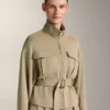 Chaqueta Soft Touch con cinturón de tacto suave y modal Chaqueta Soft Touch con cinturón de tacto suave y modal