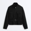 Chaqueta Soft Touch con cinturón de tacto suave y modal Chaqueta Soft Touch con cinturón de tacto suave y modal