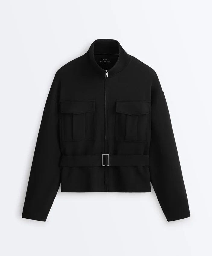Chaqueta Soft Touch con cinturón de tacto suave y modal Chaqueta Soft Touch con cinturón de tacto suave y modal