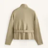 Chaqueta Soft Touch con cinturón de tacto suave y modal Chaqueta Soft Touch con cinturón de tacto suave y modal