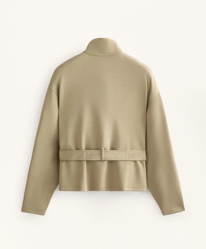 Chaqueta Soft Touch con cinturón de tacto suave y modal Chaqueta Soft Touch con cinturón de tacto suave y modal