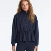 Chaqueta Soft Touch de modal suave al tacto con cintura ajustable y cuello alto Chaqueta Soft Touch de modal suave al tacto con cintura ajustable y cuello alto