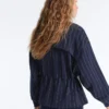 Chaqueta Soft Touch de modal suave al tacto con cintura ajustable y cuello alto Chaqueta Soft Touch de modal suave al tacto con cintura ajustable y cuello alto