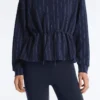 Chaqueta Soft Touch de modal suave al tacto con cintura ajustable y cuello alto Chaqueta Soft Touch de modal suave al tacto con cintura ajustable y cuello alto