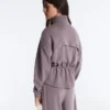 Chaqueta Soft Touch de modal suave al tacto con cintura ajustable y cuello alto Chaqueta Soft Touch de modal suave al tacto con cintura ajustable y cuello alto