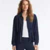 Chaqueta Soft Touch de modal suave al tacto con cintura ajustable y cuello alto Chaqueta Soft Touch de modal suave al tacto con cintura ajustable y cuello alto