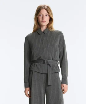 Chaqueta Soft Touch de modal suave con cinturón