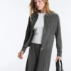 Chaqueta Soft Touch de modal suave con cinturón