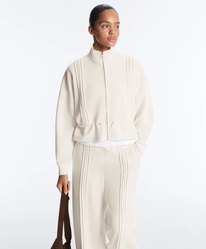 Chaqueta Soft Touch de modal suave con ribete Chaqueta Soft Touch de modal suave con ribete
