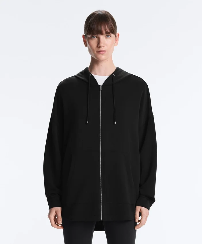 Chaqueta Soft Touch larga con modal Chaqueta Soft Touch larga con modal
