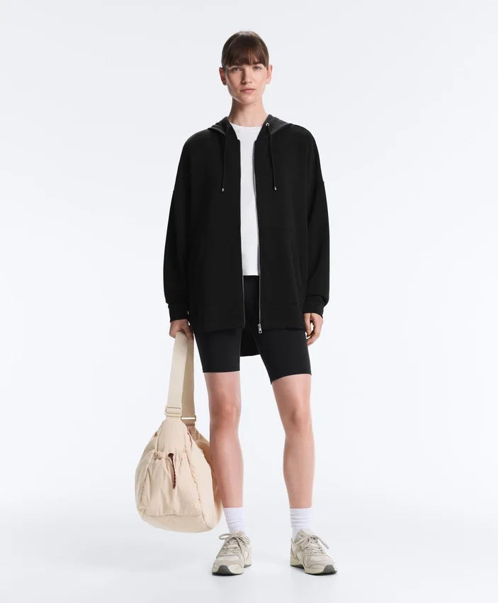 Chaqueta Soft Touch larga con modal Chaqueta Soft Touch larga con modal