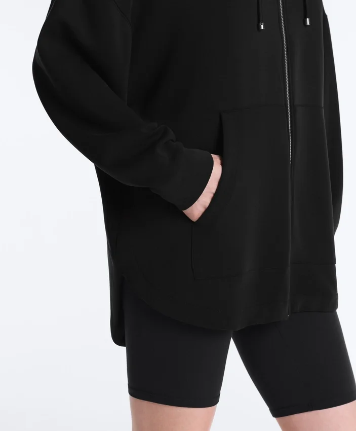 Chaqueta Soft Touch larga con modal Chaqueta Soft Touch larga con modal