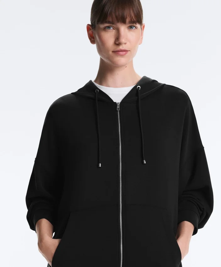 Chaqueta Soft Touch larga con modal Chaqueta Soft Touch larga con modal