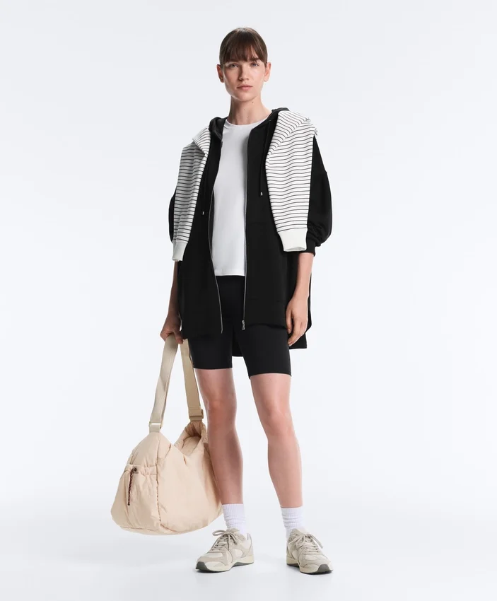 Chaqueta Soft Touch larga con modal Chaqueta Soft Touch larga con modal