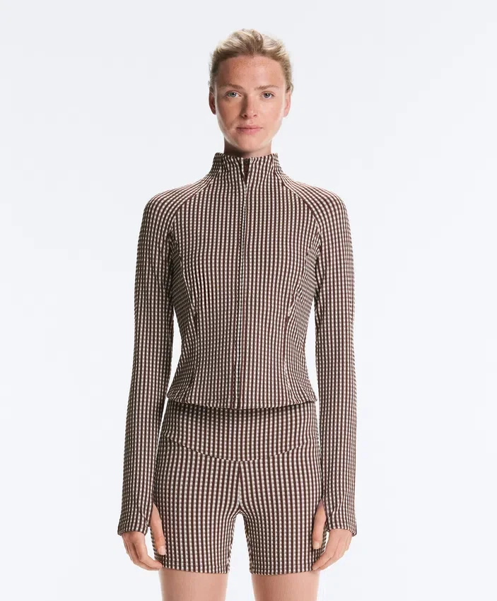 Chaqueta técnica de cuadros vichy Chaqueta técnica de cuadros vichy