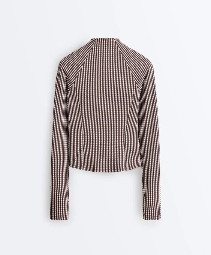 Chaqueta técnica de cuadros vichy Chaqueta técnica de cuadros vichy