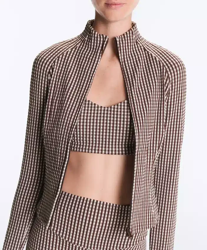 Chaqueta técnica de cuadros vichy Chaqueta técnica de cuadros vichy