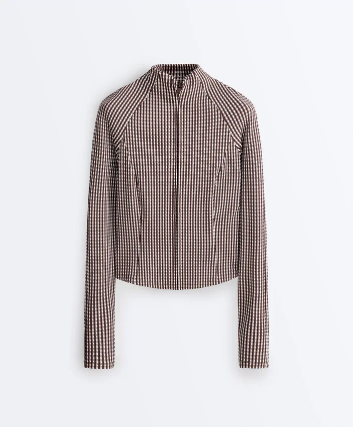 Chaqueta técnica de cuadros vichy Chaqueta técnica de cuadros vichy