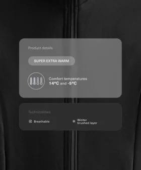 Chaqueta técnica larga sin costuras supercálida