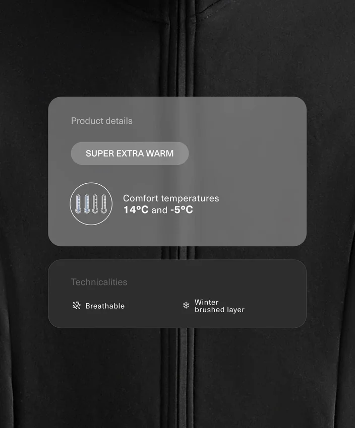 Chaqueta técnica larga sin costuras supercálida Chaqueta técnica larga sin costuras supercálida